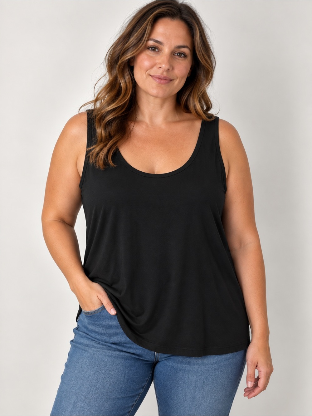 Banana Republic Black Luxe Touch Tank - Women's